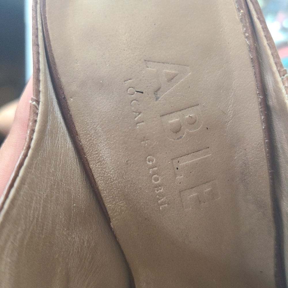 Able Global + Local Brown Eather Pointed Toe Heel… - image 2